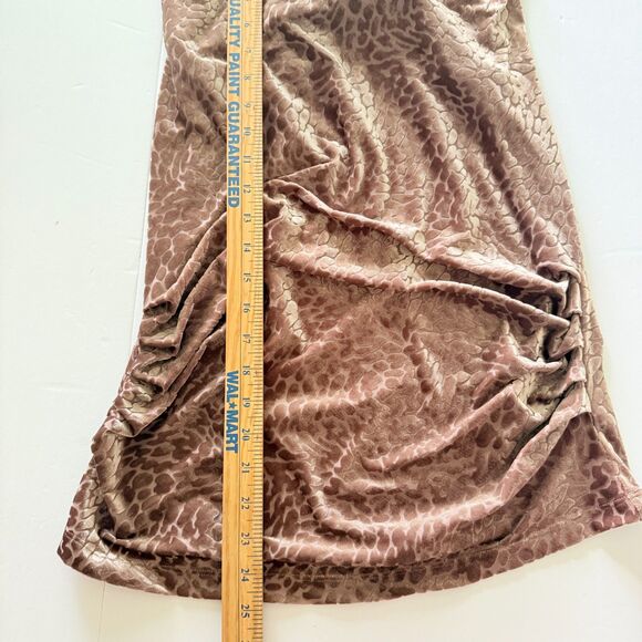 VTG New York & Co Y2K Animal Print Cowl Neck Strappy Velvet Party Top Sz M - Picture 6 of 7
